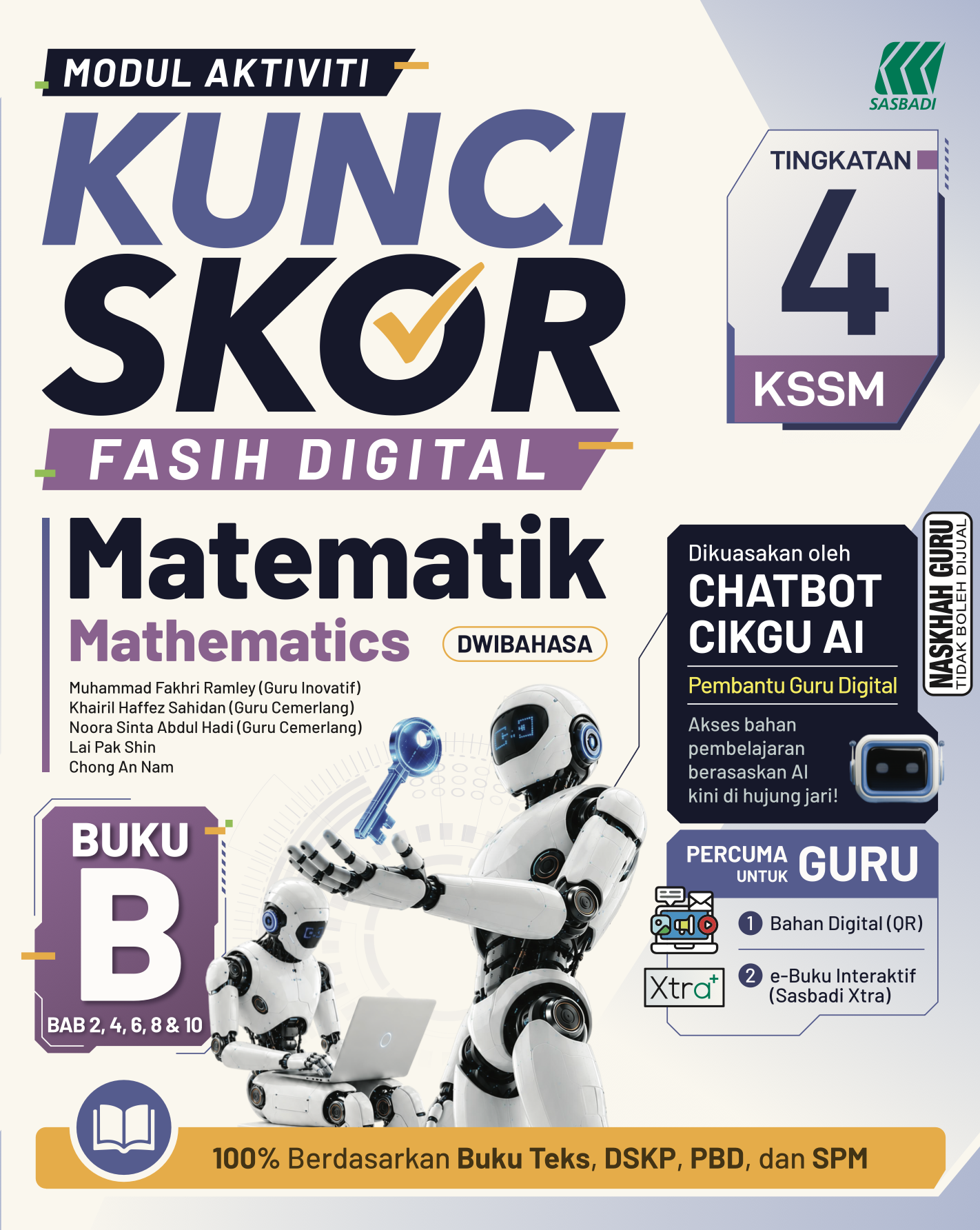 Modul Aktiviti Kunci Skor KSSM Matematik (Bilingual) Ting. 4 (Buku B) Cover